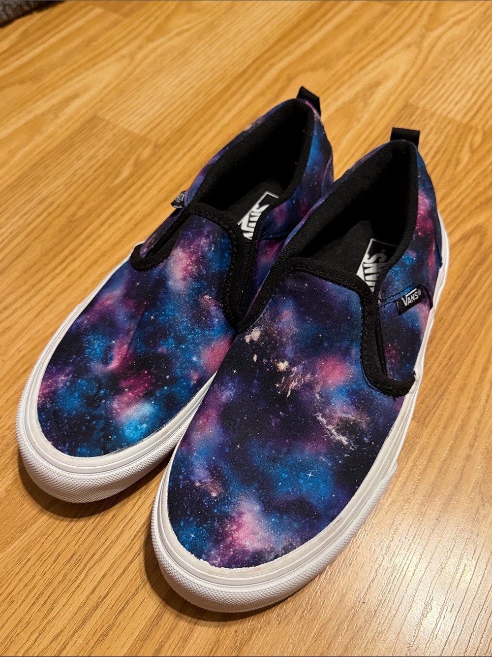 Vans Classic Slip-on Canvas Skater Shoes Galaxy Print